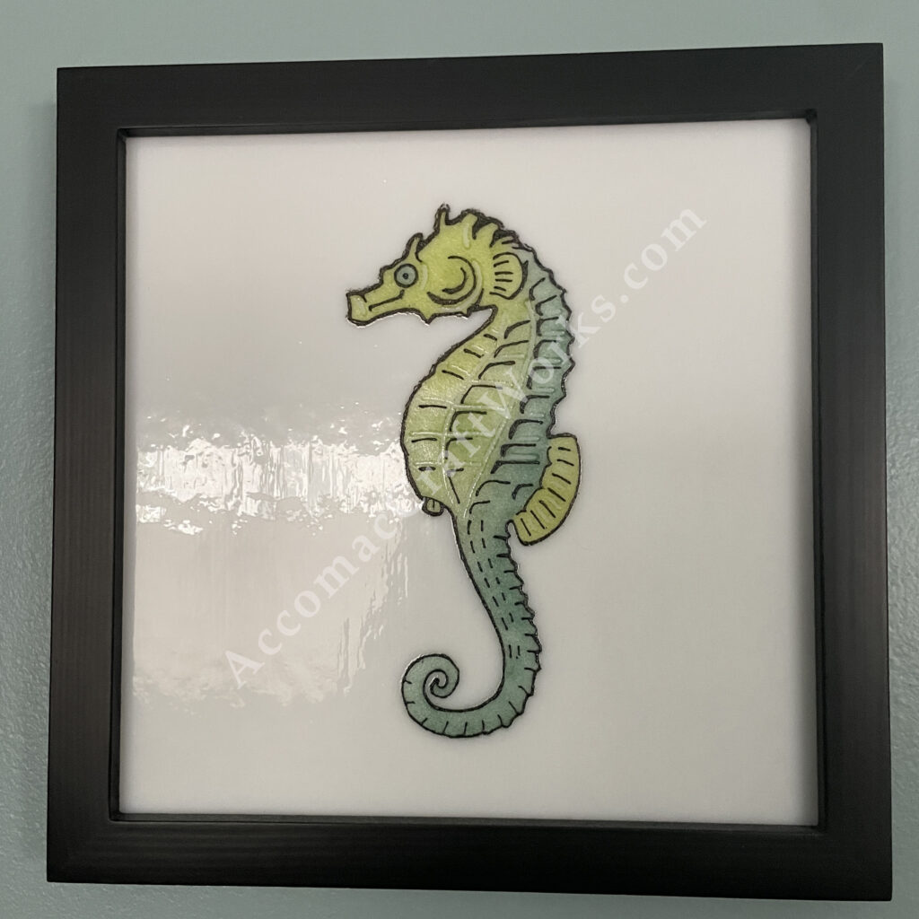 Sea Horse Glass Print